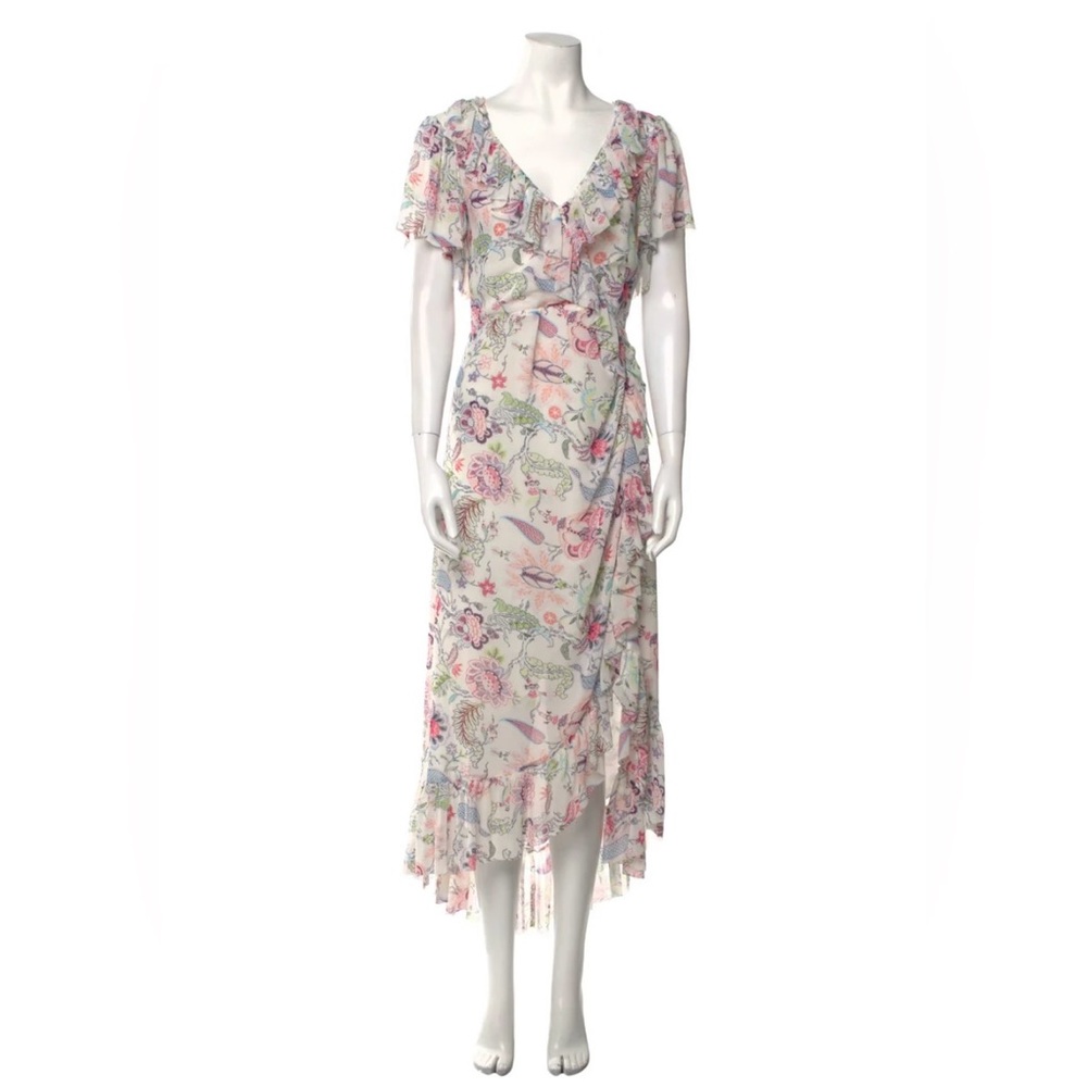 Cinq à Sept Floral Print Long Dress